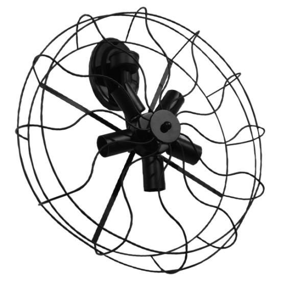 GLOBOSTAR® FAN 01163 Vintage Φωτιστικό Τοίχου - Απλίκα με Ντουί 5 x E27 AC 220-240V IP20 - Μαύρο - Μ22 x Π46 x Υ46cm GLOBOSTAR® FAN 01163 Vintage Φωτιστικό Τοίχου - Απλίκα με Ντουί 5 x E27 AC 220-240V IP20 - Μαύρο - Μ22 x Π46 x Υ46cm