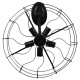 GLOBOSTAR® FAN 01163 Vintage Φωτιστικό Τοίχου - Απλίκα με Ντουί 5 x E27 AC 220-240V IP20 - Μαύρο - Μ22 x Π46 x Υ46cm GLOBOSTAR® FAN 01163 Vintage Φωτιστικό Τοίχου - Απλίκα με Ντουί 5 x E27 AC 220-240V IP20 - Μαύρο - Μ22 x Π46 x Υ46cm
