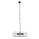 GLOBOSTAR® HELIX 01164 Vintage Κρεμαστό Φωτιστικό Οροφής με Ντουί 5 x E27 AC 220-240V IP20 - Μαύρο - Μ46 x Π46 x Υ13cm