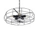 GLOBOSTAR® HELIX 01164 Vintage Κρεμαστό Φωτιστικό Οροφής με Ντουί 5 x E27 AC 220-240V IP20 - Μαύρο - Μ46 x Π46 x Υ13cm