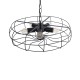 GLOBOSTAR® HELIX 01164 Vintage Κρεμαστό Φωτιστικό Οροφής με Ντουί 5 x E27 AC 220-240V IP20 - Μαύρο - Μ46 x Π46 x Υ13cm