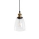 GLOBOSTAR® WICKHAM 01168 Vintage Κρεμαστό Φωτιστικό Οροφής με Ντουί 1 x E27 AC 220-240V IP20 - Χρυσό & Διάφανο - Μ14 x Π14 x Y23cm