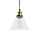 GLOBOSTAR® BINGLEY 01169 Vintage Κρεμαστό Φωτιστικό Οροφής με Ντουί 1 x E27 AC 220-240V IP20 - Διάφανο & Χρυσό - Μ18 x Π18 x Υ20cm