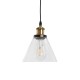 GLOBOSTAR® BINGLEY 01169 Vintage Κρεμαστό Φωτιστικό Οροφής με Ντουί 1 x E27 AC 220-240V IP20 - Διάφανο & Χρυσό - Μ18 x Π18 x Υ20cm