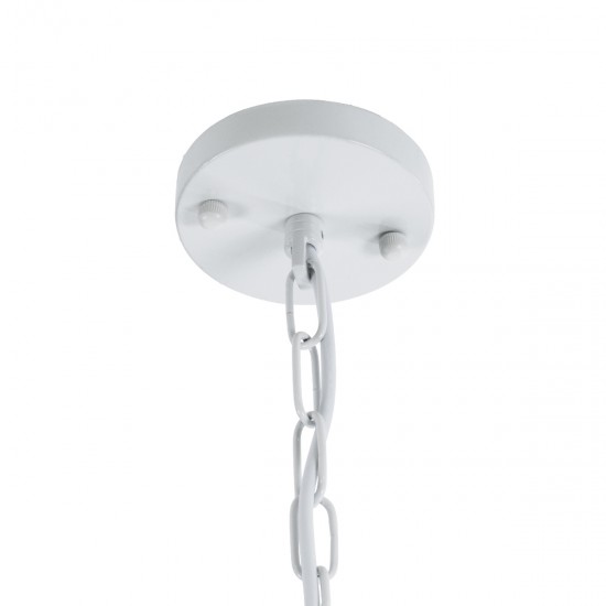 GLOBOSTAR® LARKIN 01174 Vintage Κρεμαστό Φωτιστικό Οροφής με Ντουί 1 x E27 AC 220-240V IP20 - Λευκό - Μ30 x Π30 x Y28cm GLOBOSTAR® LARKIN 01174 Vintage Κρεμαστό Φωτιστικό Οροφής με Ντουί 1 x E27 AC 220-240V IP20 - Λευκό - Μ30 x Π30 x Y28cm