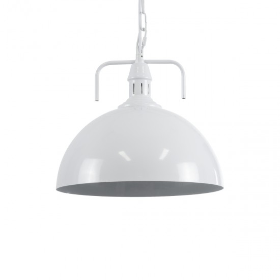 GLOBOSTAR® LARKIN 01174 Vintage Κρεμαστό Φωτιστικό Οροφής με Ντουί 1 x E27 AC 220-240V IP20 - Λευκό - Μ30 x Π30 x Y28cm GLOBOSTAR® LARKIN 01174 Vintage Κρεμαστό Φωτιστικό Οροφής με Ντουί 1 x E27 AC 220-240V IP20 - Λευκό - Μ30 x Π30 x Y28cm