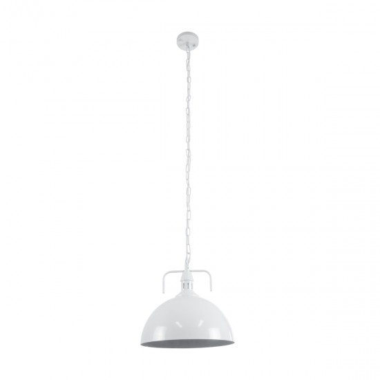 GLOBOSTAR® LARKIN 01174 Vintage Κρεμαστό Φωτιστικό Οροφής με Ντουί 1 x E27 AC 220-240V IP20 - Λευκό - Μ30 x Π30 x Y28cm GLOBOSTAR® LARKIN 01174 Vintage Κρεμαστό Φωτιστικό Οροφής με Ντουί 1 x E27 AC 220-240V IP20 - Λευκό - Μ30 x Π30 x Y28cm
