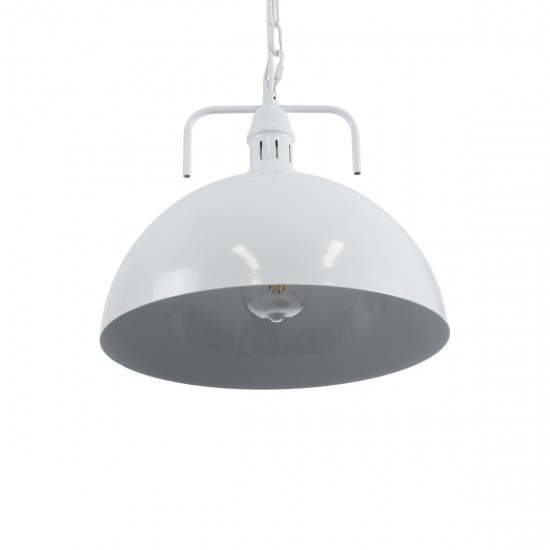 GLOBOSTAR® LARKIN 01174 Vintage Κρεμαστό Φωτιστικό Οροφής με Ντουί 1 x E27 AC 220-240V IP20 - Λευκό - Μ30 x Π30 x Y28cm GLOBOSTAR® LARKIN 01174 Vintage Κρεμαστό Φωτιστικό Οροφής με Ντουί 1 x E27 AC 220-240V IP20 - Λευκό - Μ30 x Π30 x Y28cm