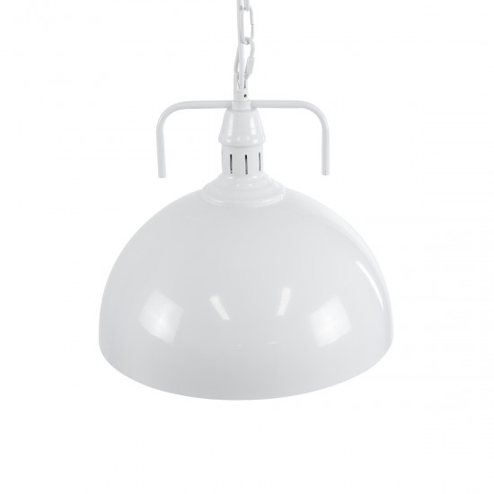 GLOBOSTAR® LARKIN 01174 Vintage Κρεμαστό Φωτιστικό Οροφής με Ντουί 1 x E27 AC 220-240V IP20 - Λευκό - Μ30 x Π30 x Y28cm GLOBOSTAR® LARKIN 01174 Vintage Κρεμαστό Φωτιστικό Οροφής με Ντουί 1 x E27 AC 220-240V IP20 - Λευκό - Μ30 x Π30 x Y28cm