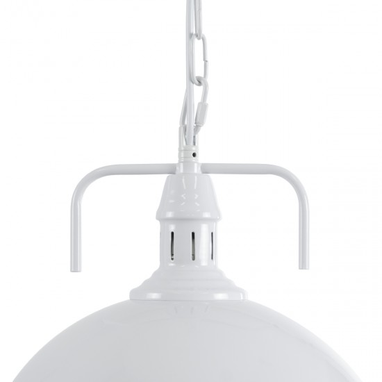 GLOBOSTAR® LARKIN 01174 Vintage Κρεμαστό Φωτιστικό Οροφής με Ντουί 1 x E27 AC 220-240V IP20 - Λευκό - Μ30 x Π30 x Y28cm GLOBOSTAR® LARKIN 01174 Vintage Κρεμαστό Φωτιστικό Οροφής με Ντουί 1 x E27 AC 220-240V IP20 - Λευκό - Μ30 x Π30 x Y28cm