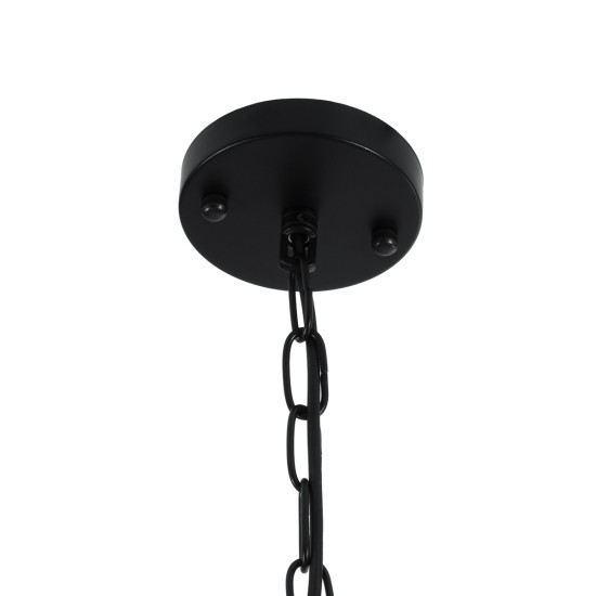 GLOBOSTAR® LARKIN 01175 Vintage Κρεμαστό Φωτιστικό Οροφής με Ντουί 1 x E27 AC 220-240V IP20 - Μαύρο - Μ30 x Π30 x Y28cm GLOBOSTAR® LARKIN 01175 Vintage Κρεμαστό Φωτιστικό Οροφής με Ντουί 1 x E27 AC 220-240V IP20 - Μαύρο - Μ30 x Π30 x Y28cm