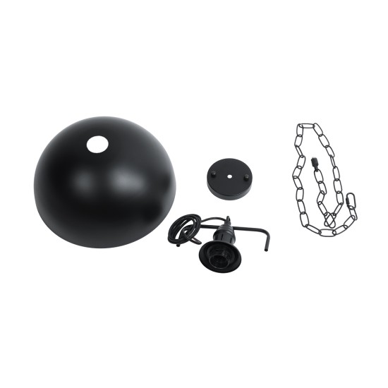 GLOBOSTAR® LARKIN 01175 Vintage Κρεμαστό Φωτιστικό Οροφής με Ντουί 1 x E27 AC 220-240V IP20 - Μαύρο - Μ30 x Π30 x Y28cm GLOBOSTAR® LARKIN 01175 Vintage Κρεμαστό Φωτιστικό Οροφής με Ντουί 1 x E27 AC 220-240V IP20 - Μαύρο - Μ30 x Π30 x Y28cm
