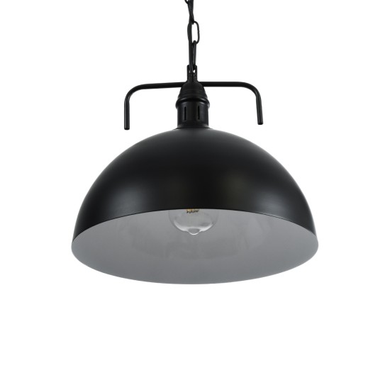 GLOBOSTAR® LARKIN 01175 Vintage Κρεμαστό Φωτιστικό Οροφής με Ντουί 1 x E27 AC 220-240V IP20 - Μαύρο - Μ30 x Π30 x Y28cm GLOBOSTAR® LARKIN 01175 Vintage Κρεμαστό Φωτιστικό Οροφής με Ντουί 1 x E27 AC 220-240V IP20 - Μαύρο - Μ30 x Π30 x Y28cm