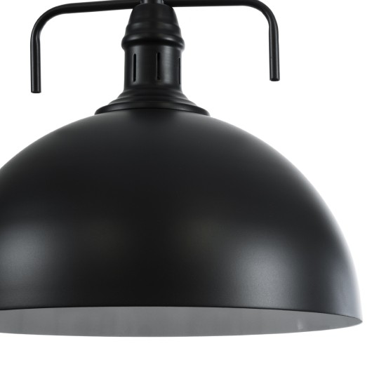 GLOBOSTAR® LARKIN 01175 Vintage Κρεμαστό Φωτιστικό Οροφής με Ντουί 1 x E27 AC 220-240V IP20 - Μαύρο - Μ30 x Π30 x Y28cm GLOBOSTAR® LARKIN 01175 Vintage Κρεμαστό Φωτιστικό Οροφής με Ντουί 1 x E27 AC 220-240V IP20 - Μαύρο - Μ30 x Π30 x Y28cm