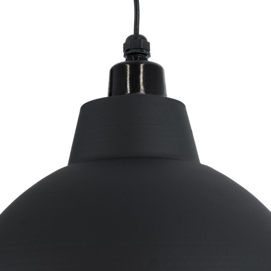 GLOBOSTAR® LOUVE 01176 Vintage Κρεμαστό Φωτιστικό Οροφής με Ντουί 1 x E27 AC 220-240V IP20 - Μαύρο - Μ40 x Π40 x Υ30cm GLOBOSTAR® LOUVE 01176 Vintage Κρεμαστό Φωτιστικό Οροφής με Ντουί 1 x E27 AC 220-240V IP20 - Μαύρο - Μ40 x Π40 x Υ30cm