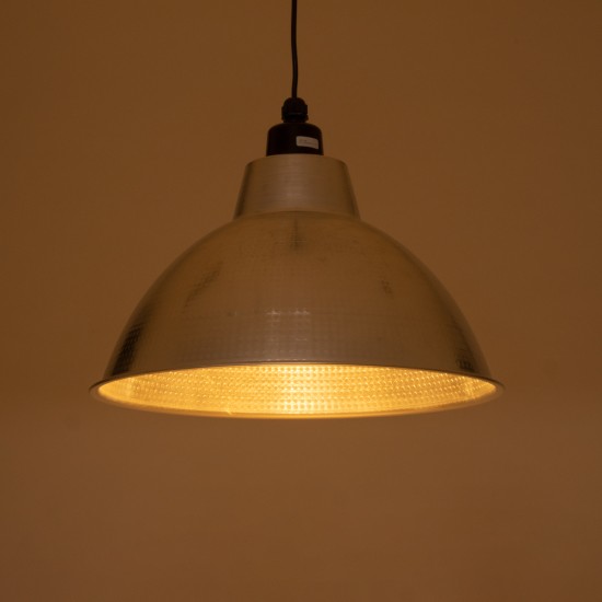 GLOBOSTAR® LOUVE 01178 Vintage Κρεμαστό Φωτιστικό Οροφής με Ντουί 1 x E27 AC 220-240V IP20 - Ασημί - Μ40 x Π40 x Υ30cm GLOBOSTAR® LOUVE 01178 Vintage Κρεμαστό Φωτιστικό Οροφής με Ντουί 1 x E27 AC 220-240V IP20 - Ασημί - Μ40 x Π40 x Υ30cm