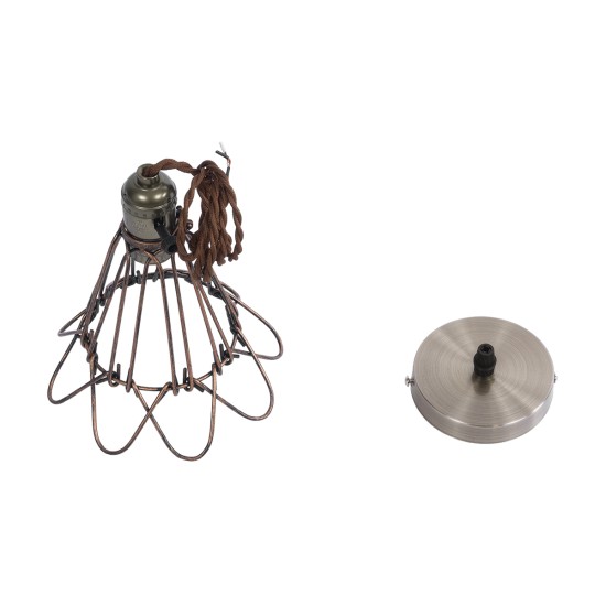 GLOBOSTAR® FLOWERON 01180 Vintage Κρεμαστό Φωτιστικό Οροφής με Ντουί 1 x E27 AC 220-240V IP20 - Χάλκινο & Μπρούτζινο - Μ10 x Π10 x Υ20cm GLOBOSTAR® FLOWERON 01180 Vintage Κρεμαστό Φωτιστικό Οροφής με Ντουί 1 x E27 AC 220-240V IP20 - Χάλκινο & Μπρούτζινο - Μ10 x Π10 x Υ20cm