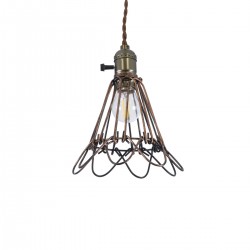 GLOBOSTAR® FLOWERON 01180 Vintage Κρεμαστό Φωτιστικό Οροφής με Ντουί 1 x E27 AC 220-240V IP20 - Χάλκινο & Μπρούτζινο - Μ10 x Π10 x Υ20cm GLOBOSTAR® FLOWERON 01180 Vintage Κρεμαστό Φωτιστικό Οροφής με Ντουί 1 x E27 AC 220-240V IP20 - Χάλκινο & Μπρούτζινο - Μ10 x Π10 x Υ20cm