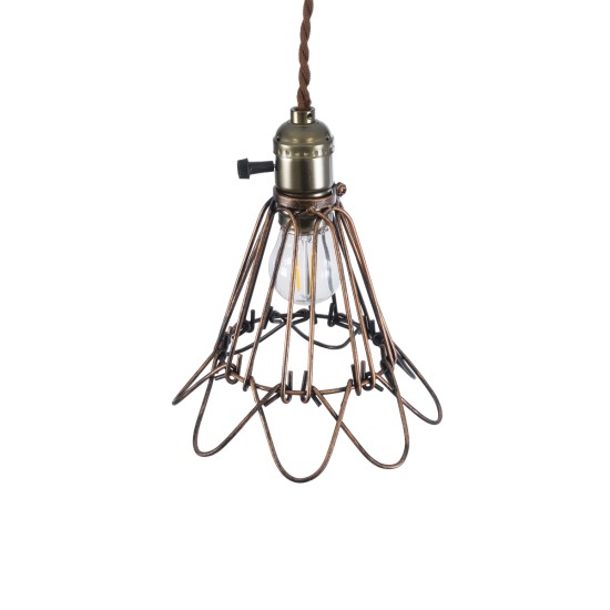 GLOBOSTAR® FLOWERON 01180 Vintage Κρεμαστό Φωτιστικό Οροφής με Ντουί 1 x E27 AC 220-240V IP20 - Χάλκινο & Μπρούτζινο - Μ10 x Π10 x Υ20cm GLOBOSTAR® FLOWERON 01180 Vintage Κρεμαστό Φωτιστικό Οροφής με Ντουί 1 x E27 AC 220-240V IP20 - Χάλκινο & Μπρούτζινο - Μ10 x Π10 x Υ20cm