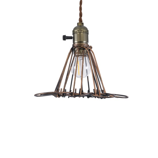 GLOBOSTAR® FLOWERON 01180 Vintage Κρεμαστό Φωτιστικό Οροφής με Ντουί 1 x E27 AC 220-240V IP20 - Χάλκινο & Μπρούτζινο - Μ10 x Π10 x Υ20cm GLOBOSTAR® FLOWERON 01180 Vintage Κρεμαστό Φωτιστικό Οροφής με Ντουί 1 x E27 AC 220-240V IP20 - Χάλκινο & Μπρούτζινο - Μ10 x Π10 x Υ20cm