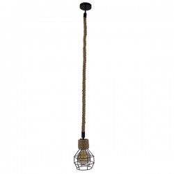 GLOBOSTAR® HELLET 01182 Vintage Κρεμαστό Φωτιστικό Οροφής με Ντουί 1 x E27 AC 220-240V IP20 - Μαύρο & Μπεζ - Μ16 x Π16 x Υ25cm GLOBOSTAR® HELLET 01182 Vintage Κρεμαστό Φωτιστικό Οροφής με Ντουί 1 x E27 AC 220-240V IP20 - Μαύρο & Μπεζ - Μ16 x Π16 x Υ25cm