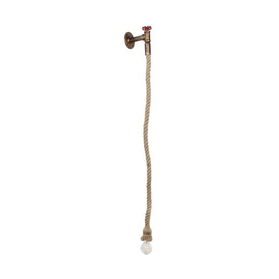 GLOBOSTAR® TROUVER 01183 Vintage Φωτιστικό Τοίχου - Απλίκα με Ντουί 1 x E27 AC 220-240V IP20 - Χάλκινο & Μπεζ - Μ14 x Π16 x Υ50cm GLOBOSTAR® TROUVER 01183 Vintage Φωτιστικό Τοίχου - Απλίκα με Ντουί 1 x E27 AC 220-240V IP20 - Χάλκινο & Μπεζ - Μ14 x Π16 x Υ50cm