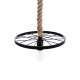 GLOBOSTAR® VELO 01185 Vintage Κρεμαστό Φωτιστικό Οροφής με Ντουί 1 x E27 AC 220-240V IP20 - Μαύρο & Μπεζ - Μ30 x Π30 x Υ12cm