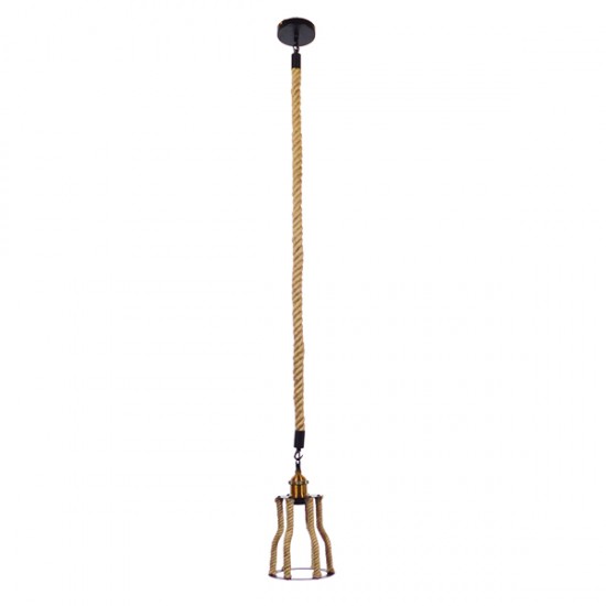 GLOBOSTAR® LANTERN 01186 Vintage Κρεμαστό Φωτιστικό Οροφής με Ντουί 1 x E27 AC 220-240V IP20 - Μπεζ & Μαύρο - Μ15 x Π15 x Υ24cm GLOBOSTAR® LANTERN 01186 Vintage Κρεμαστό Φωτιστικό Οροφής με Ντουί 1 x E27 AC 220-240V IP20 - Μπεζ & Μαύρο - Μ15 x Π15 x Υ24cm