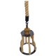 GLOBOSTAR® LANTERN 01186 Vintage Κρεμαστό Φωτιστικό Οροφής με Ντουί 1 x E27 AC 220-240V IP20 - Μπεζ & Μαύρο - Μ15 x Π15 x Υ24cm GLOBOSTAR® LANTERN 01186 Vintage Κρεμαστό Φωτιστικό Οροφής με Ντουί 1 x E27 AC 220-240V IP20 - Μπεζ & Μαύρο - Μ15 x Π15 x Υ24cm