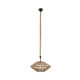 GLOBOSTAR® DOGMA 01187 Boho Κρεμαστό Φωτιστικό Οροφής με Ντουί 1 x E27 AC 220-240V IP20 - Μπεζ - Μ40 x Π40 x Υ20cm