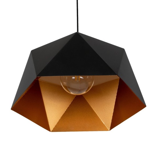 GLOBOSTAR® HEXAGON 01195 Μοντέρνο Κρεμαστό Φωτιστικό Οροφής με Ντουί 1 x E27 AC 220-240V IP20 - Μαύρο & Χρυσό - Μ45 x Π45 x Υ28cm GLOBOSTAR® HEXAGON 01195 Μοντέρνο Κρεμαστό Φωτιστικό Οροφής με Ντουί 1 x E27 AC 220-240V IP20 - Μαύρο & Χρυσό - Μ45 x Π45 x Υ28cm
