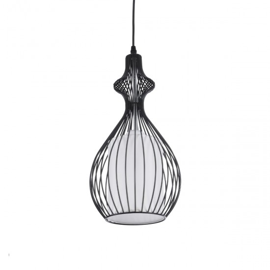 GLOBOSTAR® REA 01197 Μοντέρνο Κρεμαστό Φωτιστικό Οροφής με Ντουί 1 x E27 AC 220-240V IP20 - Μαύρο & Λευκό - Μ21 x Π21 x Υ40cm GLOBOSTAR® REA 01197 Μοντέρνο Κρεμαστό Φωτιστικό Οροφής με Ντουί 1 x E27 AC 220-240V IP20 - Μαύρο & Λευκό - Μ21 x Π21 x Υ40cm