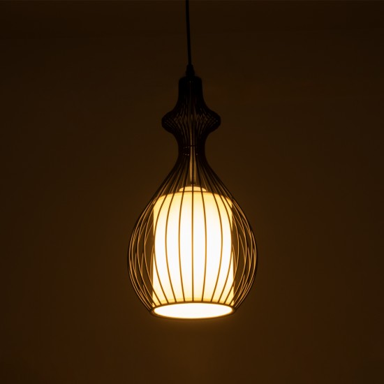 GLOBOSTAR® REA 01197 Μοντέρνο Κρεμαστό Φωτιστικό Οροφής με Ντουί 1 x E27 AC 220-240V IP20 - Μαύρο & Λευκό - Μ21 x Π21 x Υ40cm GLOBOSTAR® REA 01197 Μοντέρνο Κρεμαστό Φωτιστικό Οροφής με Ντουί 1 x E27 AC 220-240V IP20 - Μαύρο & Λευκό - Μ21 x Π21 x Υ40cm