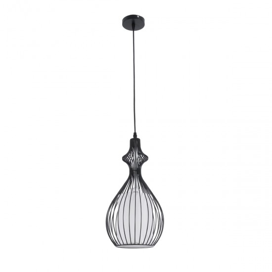 GLOBOSTAR® REA 01197 Μοντέρνο Κρεμαστό Φωτιστικό Οροφής με Ντουί 1 x E27 AC 220-240V IP20 - Μαύρο & Λευκό - Μ21 x Π21 x Υ40cm GLOBOSTAR® REA 01197 Μοντέρνο Κρεμαστό Φωτιστικό Οροφής με Ντουί 1 x E27 AC 220-240V IP20 - Μαύρο & Λευκό - Μ21 x Π21 x Υ40cm