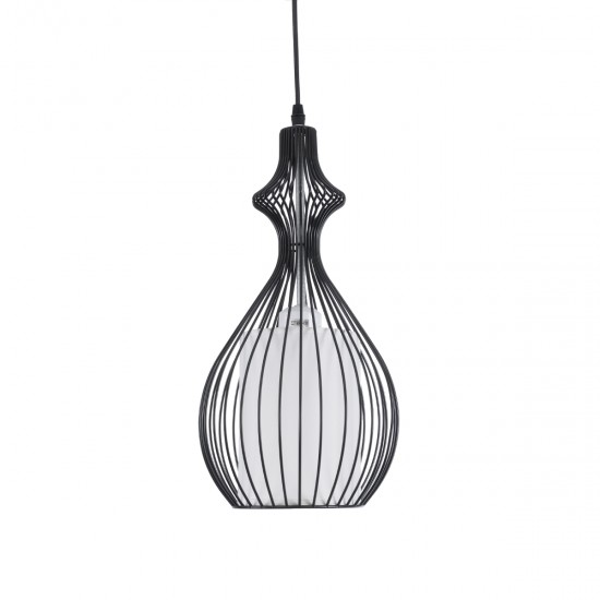 GLOBOSTAR® REA 01197 Μοντέρνο Κρεμαστό Φωτιστικό Οροφής με Ντουί 1 x E27 AC 220-240V IP20 - Μαύρο & Λευκό - Μ21 x Π21 x Υ40cm GLOBOSTAR® REA 01197 Μοντέρνο Κρεμαστό Φωτιστικό Οροφής με Ντουί 1 x E27 AC 220-240V IP20 - Μαύρο & Λευκό - Μ21 x Π21 x Υ40cm