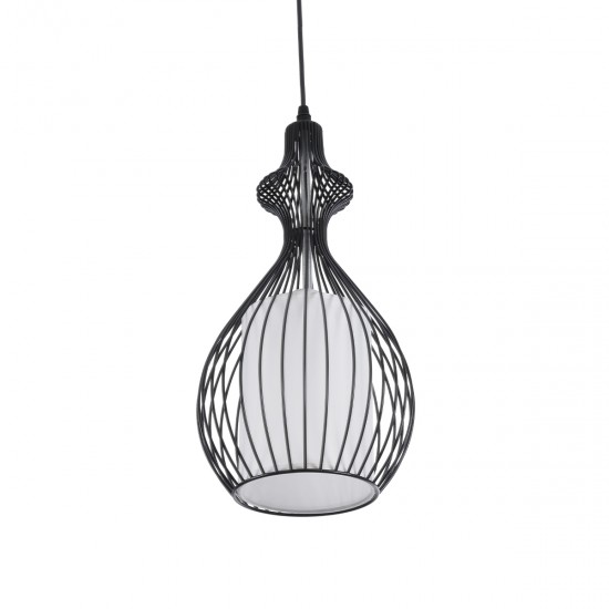 GLOBOSTAR® REA 01197 Μοντέρνο Κρεμαστό Φωτιστικό Οροφής με Ντουί 1 x E27 AC 220-240V IP20 - Μαύρο & Λευκό - Μ21 x Π21 x Υ40cm GLOBOSTAR® REA 01197 Μοντέρνο Κρεμαστό Φωτιστικό Οροφής με Ντουί 1 x E27 AC 220-240V IP20 - Μαύρο & Λευκό - Μ21 x Π21 x Υ40cm