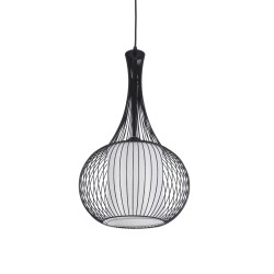 GLOBOSTAR® LILY 01198 Μοντέρνο Κρεμαστό Φωτιστικό Οροφής με Ντουί 1 x E27 AC 220-240V IP20 - Μαύρο & Λευκό - Μ30 x Π30 x Υ50cm GLOBOSTAR® LILY 01198 Μοντέρνο Κρεμαστό Φωτιστικό Οροφής με Ντουί 1 x E27 AC 220-240V IP20 - Μαύρο & Λευκό - Μ30 x Π30 x Υ50cm
