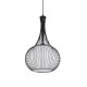 GLOBOSTAR® LILY 01198 Μοντέρνο Κρεμαστό Φωτιστικό Οροφής με Ντουί 1 x E27 AC 220-240V IP20 - Μαύρο & Λευκό - Μ30 x Π30 x Υ50cm