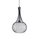 GLOBOSTAR® LILY 01198 Μοντέρνο Κρεμαστό Φωτιστικό Οροφής με Ντουί 1 x E27 AC 220-240V IP20 - Μαύρο & Λευκό - Μ30 x Π30 x Υ50cm