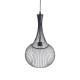 GLOBOSTAR® LILY 01198 Μοντέρνο Κρεμαστό Φωτιστικό Οροφής με Ντουί 1 x E27 AC 220-240V IP20 - Μαύρο & Λευκό - Μ30 x Π30 x Υ50cm