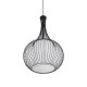 GLOBOSTAR® LILY 01198 Μοντέρνο Κρεμαστό Φωτιστικό Οροφής με Ντουί 1 x E27 AC 220-240V IP20 - Μαύρο & Λευκό - Μ30 x Π30 x Υ50cm
