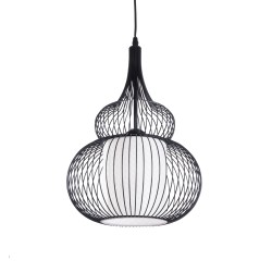 GLOBOSTAR® LILY 01199 Μοντέρνο Κρεμαστό Φωτιστικό Οροφής με Ντουί 1 x E27 AC 220-240V IP20 - Μαύρο & Λευκό - Μ31 x Π31 x Υ42cm GLOBOSTAR® LILY 01199 Μοντέρνο Κρεμαστό Φωτιστικό Οροφής με Ντουί 1 x E27 AC 220-240V IP20 - Μαύρο & Λευκό - Μ31 x Π31 x Υ42cm