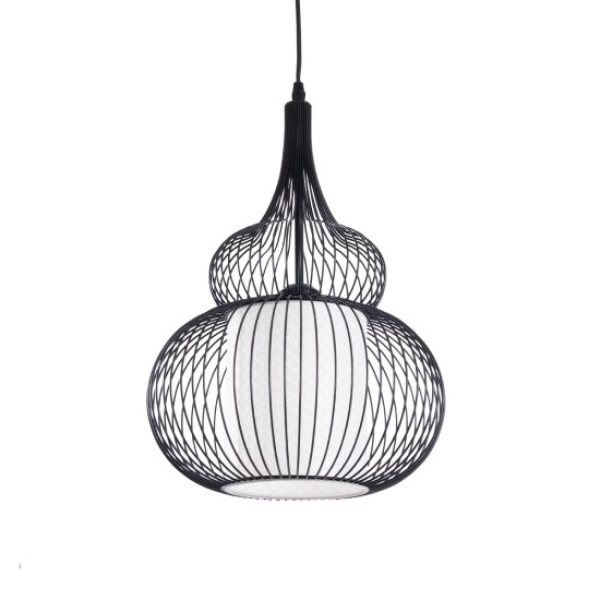 GLOBOSTAR® LILY 01199 Μοντέρνο Κρεμαστό Φωτιστικό Οροφής με Ντουί 1 x E27 AC 220-240V IP20 - Μαύρο & Λευκό - Μ31 x Π31 x Υ42cm GLOBOSTAR® LILY 01199 Μοντέρνο Κρεμαστό Φωτιστικό Οροφής με Ντουί 1 x E27 AC 220-240V IP20 - Μαύρο & Λευκό - Μ31 x Π31 x Υ42cm
