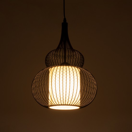 GLOBOSTAR® LILY 01199 Μοντέρνο Κρεμαστό Φωτιστικό Οροφής με Ντουί 1 x E27 AC 220-240V IP20 - Μαύρο & Λευκό - Μ31 x Π31 x Υ42cm GLOBOSTAR® LILY 01199 Μοντέρνο Κρεμαστό Φωτιστικό Οροφής με Ντουί 1 x E27 AC 220-240V IP20 - Μαύρο & Λευκό - Μ31 x Π31 x Υ42cm