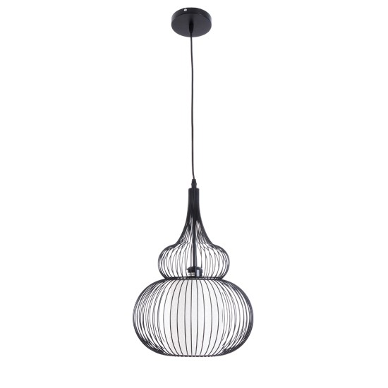 GLOBOSTAR® LILY 01199 Μοντέρνο Κρεμαστό Φωτιστικό Οροφής με Ντουί 1 x E27 AC 220-240V IP20 - Μαύρο & Λευκό - Μ31 x Π31 x Υ42cm GLOBOSTAR® LILY 01199 Μοντέρνο Κρεμαστό Φωτιστικό Οροφής με Ντουί 1 x E27 AC 220-240V IP20 - Μαύρο & Λευκό - Μ31 x Π31 x Υ42cm