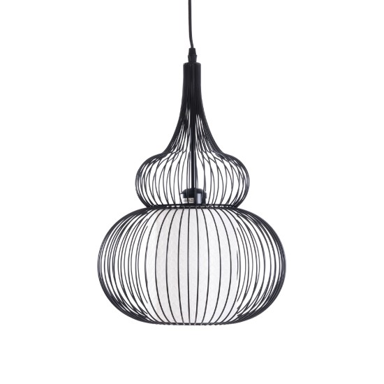GLOBOSTAR® LILY 01199 Μοντέρνο Κρεμαστό Φωτιστικό Οροφής με Ντουί 1 x E27 AC 220-240V IP20 - Μαύρο & Λευκό - Μ31 x Π31 x Υ42cm GLOBOSTAR® LILY 01199 Μοντέρνο Κρεμαστό Φωτιστικό Οροφής με Ντουί 1 x E27 AC 220-240V IP20 - Μαύρο & Λευκό - Μ31 x Π31 x Υ42cm