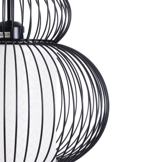 GLOBOSTAR® LILY 01199 Μοντέρνο Κρεμαστό Φωτιστικό Οροφής με Ντουί 1 x E27 AC 220-240V IP20 - Μαύρο & Λευκό - Μ31 x Π31 x Υ42cm GLOBOSTAR® LILY 01199 Μοντέρνο Κρεμαστό Φωτιστικό Οροφής με Ντουί 1 x E27 AC 220-240V IP20 - Μαύρο & Λευκό - Μ31 x Π31 x Υ42cm