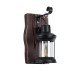 GLOBOSTAR® BRASRA 01204 Vintage Φωτιστικό Τοίχου - Απλίκα με Ντουί 1 x E27 AC 220-240V IP20 - Καφέ & Μαύρο - Μ15 x Π20 x Υ30cm