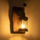 GLOBOSTAR® BRASRA 01204 Vintage Φωτιστικό Τοίχου - Απλίκα με Ντουί 1 x E27 AC 220-240V IP20 - Καφέ & Μαύρο - Μ15 x Π20 x Υ30cm