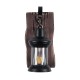 GLOBOSTAR® BRASRA 01204 Vintage Φωτιστικό Τοίχου - Απλίκα με Ντουί 1 x E27 AC 220-240V IP20 - Καφέ & Μαύρο - Μ15 x Π20 x Υ30cm
